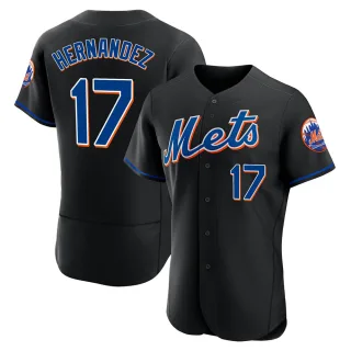 Men's Authentic Black Keith Hernandez New York Mets 2022 Alternate Jersey