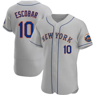 Men's Authentic Gray Eduardo Escobar New York Mets Road Jersey