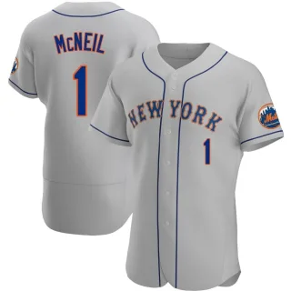 Men's Authentic Gray Jeff McNeil New York Mets Road Jersey