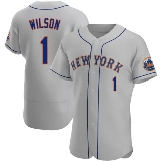 Men's Authentic Gray Mookie Wilson New York Mets Road Jersey
