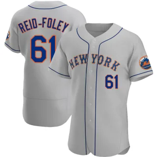 Men's Authentic Gray Sean Reid-Foley New York Mets Road Jersey