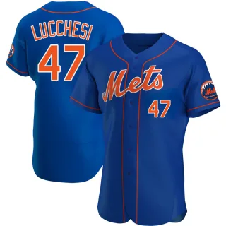 Men's Authentic Royal Joey Lucchesi New York Mets Alternate Jersey