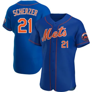 Men's Authentic Royal Max Scherzer New York Mets Alternate Jersey