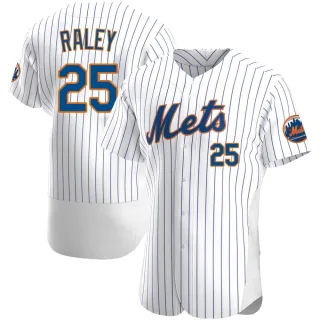 Men's Authentic White Brooks Raley New York Mets Home Jersey