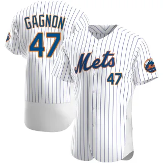 Men's Authentic White Drew Gagnon New York Mets Home Jersey