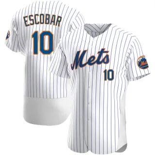 Men's Authentic White Eduardo Escobar New York Mets Home Jersey