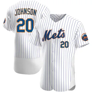 Men's Authentic White Howard Johnson New York Mets Home Jersey
