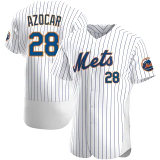 Men's Authentic White Jose Azocar New York Mets Home Jersey