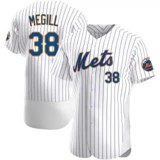 Men's Authentic White Tylor Megill New York Mets Home Jersey