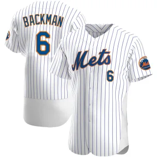 Men's Authentic White Wally Backman New York Mets Home Jersey