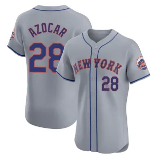 Men's Elite Gray Jose Azocar New York Mets Road Jersey