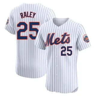Men's Elite White Brooks Raley New York Mets Home Jersey
