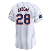 Men's Elite White Jose Azocar New York Mets Home Patch Jersey