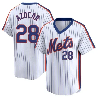 Men's Limited White Jose Azocar New York Mets Cooperstown Collection Jersey