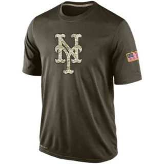 Men's Olive New York Mets Dri-Fit Salute To Service KO Performance T-Shirt