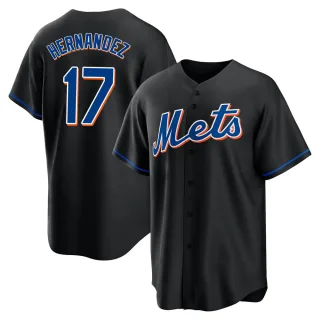 Men's Replica Black Keith Hernandez New York Mets 2022 Alternate Jersey
