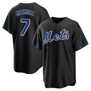 Men's Replica Black Kevin Mitchell New York Mets 2022 Alternate Jersey