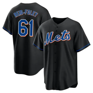 Men's Replica Black Sean Reid-Foley New York Mets 2022 Alternate Jersey