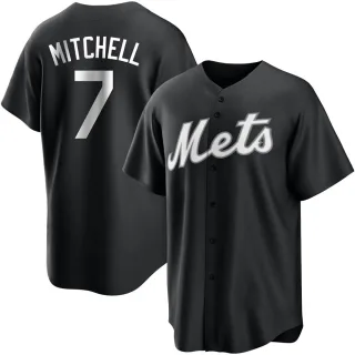 Men's Replica Black/White Kevin Mitchell New York Mets Jersey