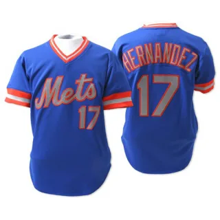 Men's Replica Blue Keith Hernandez New York Mets Throwback Jersey