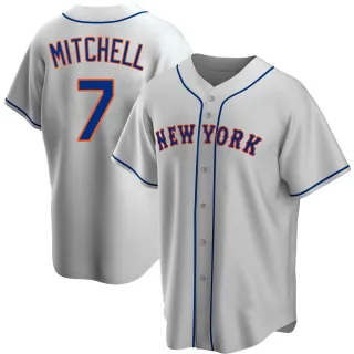 Men's Replica Gray Kevin Mitchell New York Mets Road Jersey