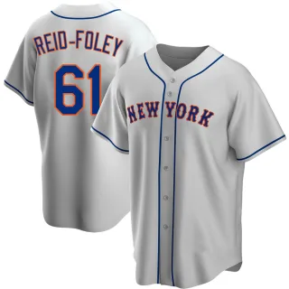 Men's Replica Gray Sean Reid-Foley New York Mets Road Jersey
