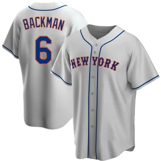 Men's Replica Gray Wally Backman New York Mets Road Jersey