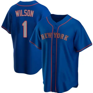 Men's Replica Royal Mookie Wilson New York Mets Alternate Road Jersey