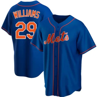 Men's Replica Royal Trevor Williams New York Mets Alternate Jersey