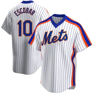 Men's Replica White Eduardo Escobar New York Mets Home Cooperstown Collection Jersey