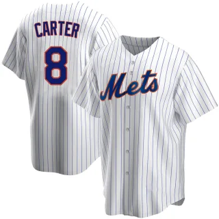 Men's Replica White Gary Carter New York Mets Home Jersey