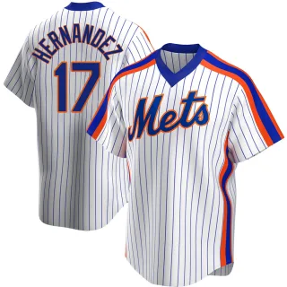 Men's Replica White Keith Hernandez New York Mets Home Cooperstown Collection Jersey