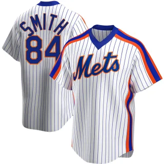 Men's Replica White Kevin Smith New York Mets Home Cooperstown Collection Jersey