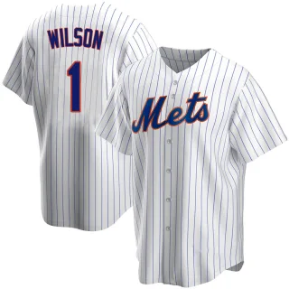 Men's Replica White Mookie Wilson New York Mets Home Jersey