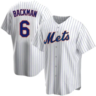 Men's Replica White Wally Backman New York Mets Home Jersey