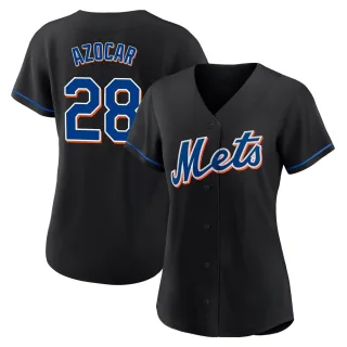 Women's Authentic Black Jose Azocar New York Mets 2022 Alternate Jersey