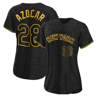 Women's Authentic Black Jose Azocar New York Mets Snake Skin City Jersey