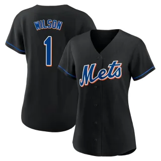 Women's Authentic Black Mookie Wilson New York Mets 2022 Alternate Jersey