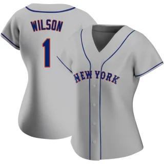 Women's Authentic Gray Mookie Wilson New York Mets Road Jersey