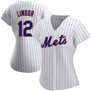 Women's Authentic White Francisco Lindor New York Mets Home Jersey