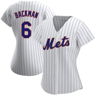 Women's Authentic White Wally Backman New York Mets Home Jersey