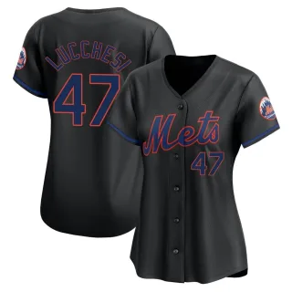 Women's Limited Black Joey Lucchesi New York Mets Alternate Jersey