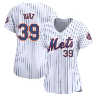 Women's Limited White Edwin Diaz New York Mets Home Jersey