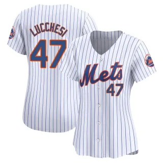 Women's Limited White Joey Lucchesi New York Mets Home Jersey