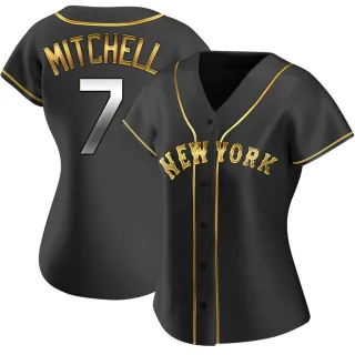 Women's Replica Black Golden Kevin Mitchell New York Mets Alternate Jersey