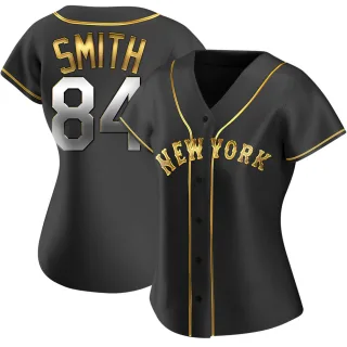 Women's Replica Black Golden Kevin Smith New York Mets Alternate Jersey
