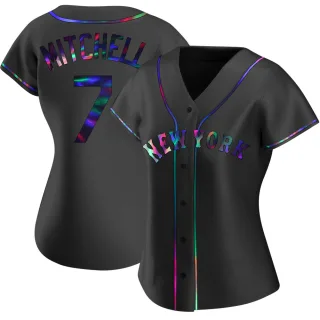 Women's Replica Black Holographic Kevin Mitchell New York Mets Alternate Jersey