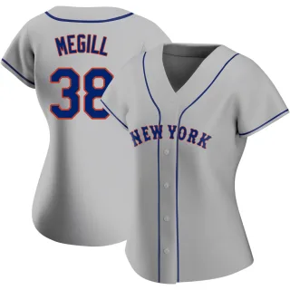 Women's Replica Gray Tylor Megill New York Mets Road Jersey