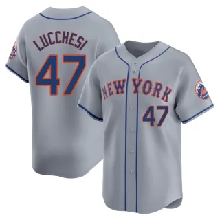 Youth Limited Gray Joey Lucchesi New York Mets Away Jersey