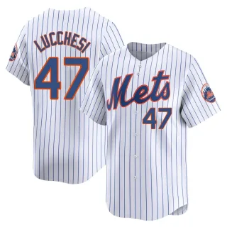 Youth Limited White Joey Lucchesi New York Mets Home Jersey